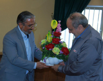 دیدار فرماندار بیرجند با آقای مهندس زینلی به مناسبت سالگرد افتتاح  کویرتایر