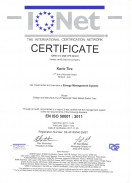EN ISO 50001:2011 Certificate