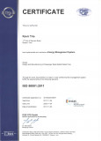 ISO 50001:2011 Certificate
