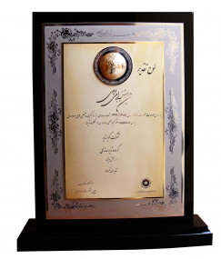 دریافت تندیس و لوح تقدیر بخش ویـژه ششمین جشنـواره ملی بهـره وری و در گروه تایـرسازی