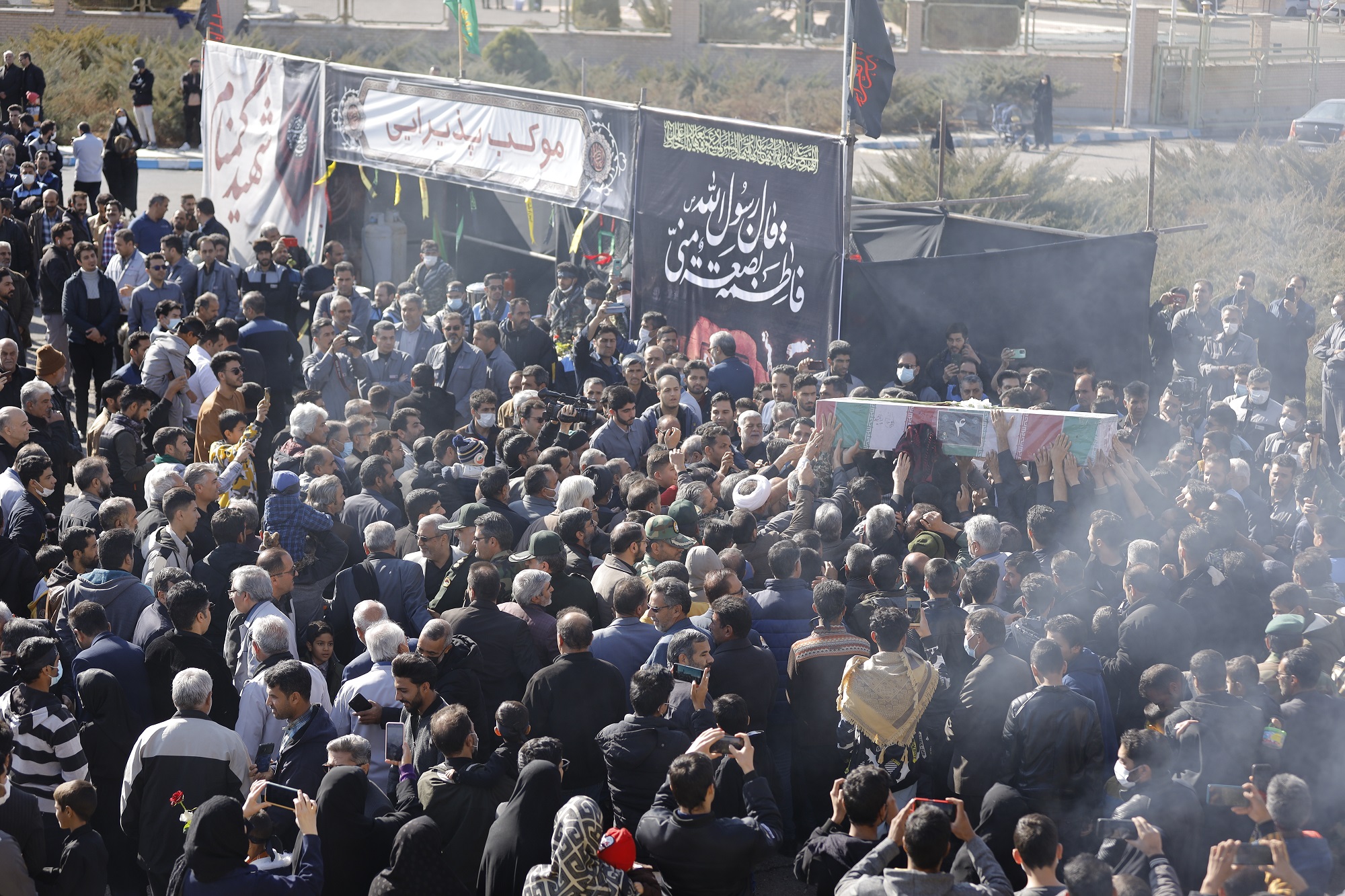 آیین تشییع و تدفین شهید گمنام در کویرتایر به روایت تصویر