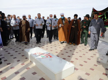 برگزاری چهلمین روز تدفین شهید گمنام در کویرتایر