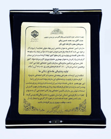 دریافت لوح و تندیس چهره برتر حوزه کارآفرینی و کارفرمایی استان و کشور