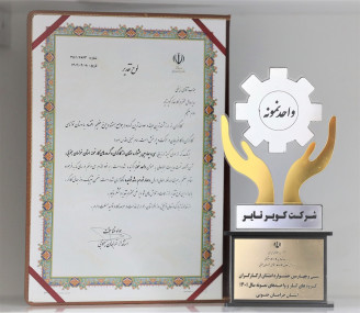 دریافت لوح و تندیس سی و چهارمین جشنواره امتنان از کارگران و گروه های کار نمونه استان خراسان جنوبی